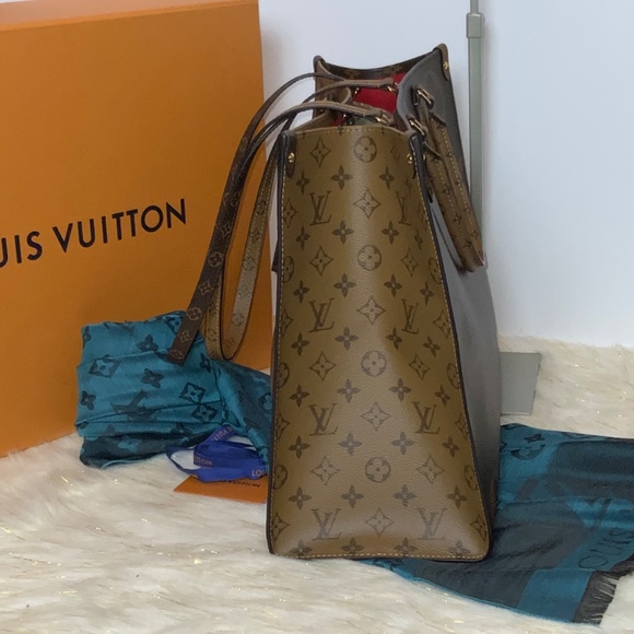 NWT Louis Vuitton ONTHEGO GM Tote Shoulder Bag Giant Monogram Brown + Extras ! - Picture 7 of 15